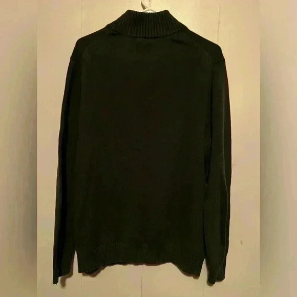 GH Bass & Co Men's Olive Green Quarter Button Pullover Sweater Size XL - Picture 4 of 4
